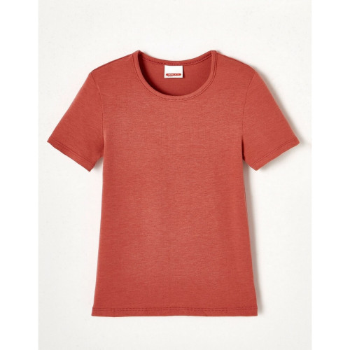 Damart - Tee-shirt Manches Courtes Rose Terracotta - Toute la mode