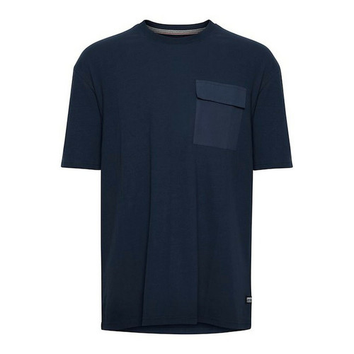 Tee-shirt avec Poche à Rabat - Bleu en Coton Blend LES ESSENTIELS HOMME