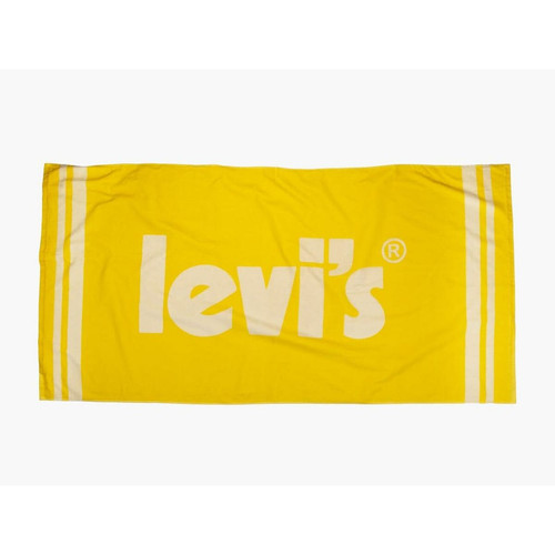 Serviette de plage jaune en coton Jaune Levi's Accessoires Linge de maison