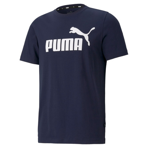 Tee-shirt homme FD ESS LOGO  bleu foncé en coton Puma
