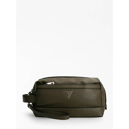 Trousse taupe  Taupe Guess Maroquinerie LES ESSENTIELS HOMME