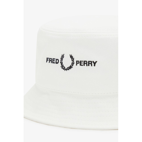 Chapeau bob en coton - blanc Fred Perry