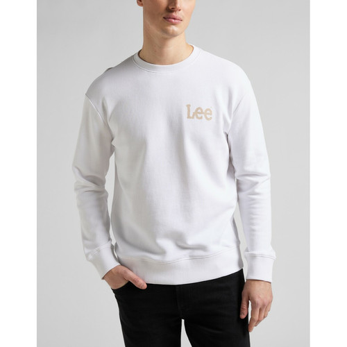 Lee - Sweatshirt Homme WOBBLY LEE - Uni Blanc - Sélection Mode Fête des Pères La Mode Homme