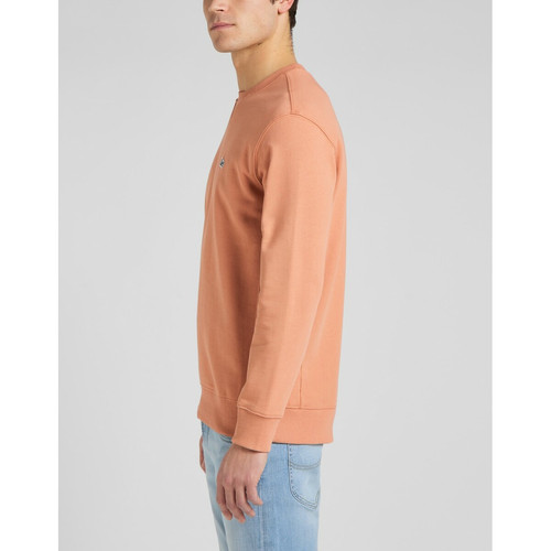 Sweatshirt Homme - Uni Saumon orange en coton Lee