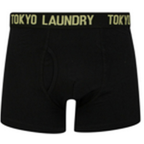Pack de 2 boxers en coton jaune  noir Tokyo Laundry LES ESSENTIELS HOMME