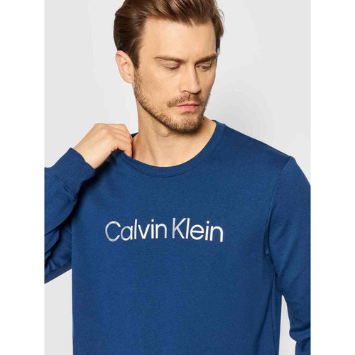 Sweatshirt à manches longues Homme - Bleu Calvin Klein Underwear en coton Pull / Gilet / Sweatshirt homme
