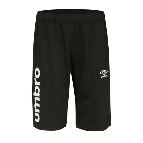 Umbro - Bermuda pour homme en coton noir - Vêtement de sport homme Umbro