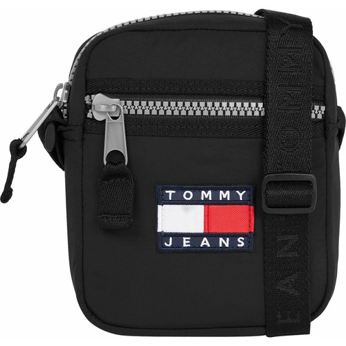 Tommy Hilfiger Maroquinerie - Sac reporter avec poche zippée noir - Promo Accessoires