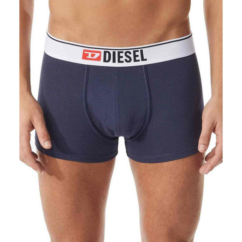 Boxer Bleu - Diesel Underwear en coton à ceinture blanc Diesel Underwear LES ESSENTIELS HOMME