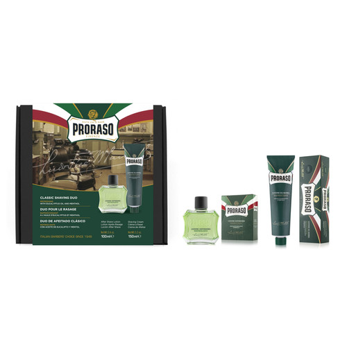 Proraso - Pack Duo Proraso Crème à Raser en Tube + Lotion Refreshing - Rasage et soins visage