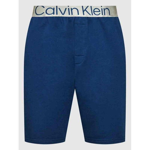 Bas de pyjama - Short Calvin Klein EUROPE Underwear Bleu en coton Calvin Klein Underwear LES ESSENTIELS HOMME