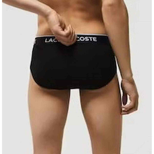 Pack de 3 Slips Noir - Lacoste Underwear en coton Lacoste Underwear