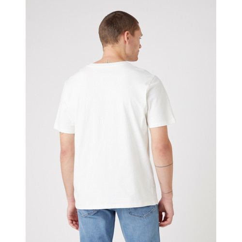 T-Shirt en coton pour homme blanc Wrangler