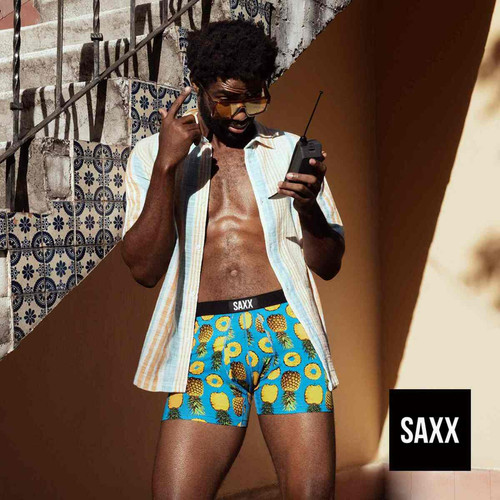 Boxer - Bleu Saxx Underwear CO en viscose Saxx LES ESSENTIELS HOMME