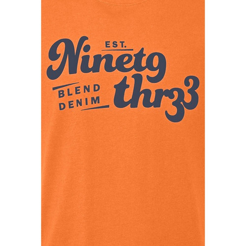 Tee-shirt manches courtes Orange en Coton  Blend
