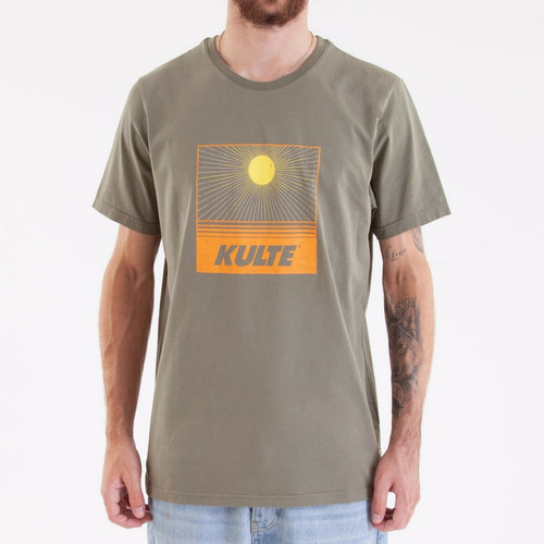 Kulte - Tee-shirt SUNSET - Puma vert