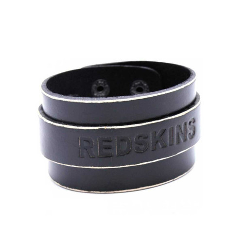 Redskins Bijoux - Bracelet Redskins 285101 - Bracelet Noir Cuir - Toute la mode homme