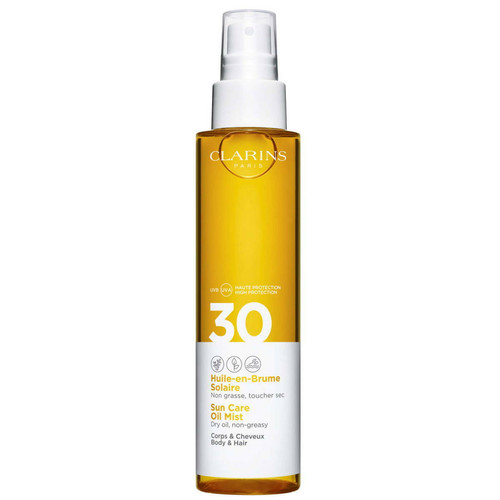 Clarins - Huile En Brume Solaire Spf30 Corps Et Cheveux - Moyenne (Spf 15 A 30) - Clarins Solaire