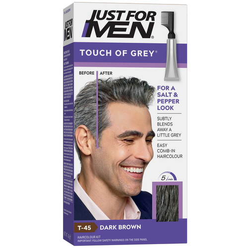 Just for Men - COLORATION CHEVEUX HOMME - Gris Châtain Foncé - Coloration cheveux Just For Men - N°1 de la Coloration pour Homme