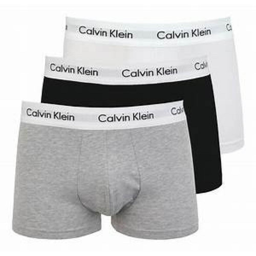 Calvin Klein Underwear - PACK 3 BOXERS HOMME - Coton Stretch Blanc / Noir / Gris - Calvin Kein Montres, maroquinerie et unverwear
