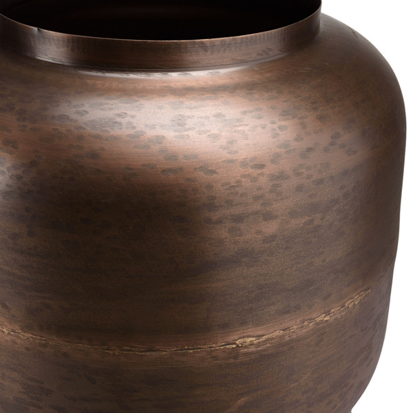 Vase largeur en Acier couleur Bronze cuivré JOHAN Vase