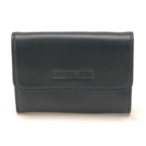 Arthur & Aston - Porte monnaie et cartes Femme cuir noir Noir - Accessoires mode & petites maroquineries homme