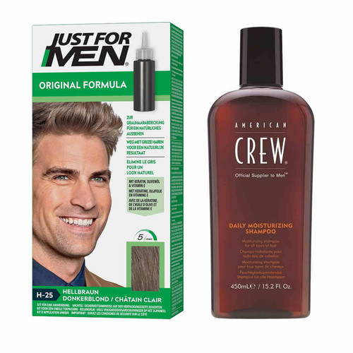 Just for Men - COLORATION CHEVEUX & SHAMPOING Châtain Clair - PACK - Promo