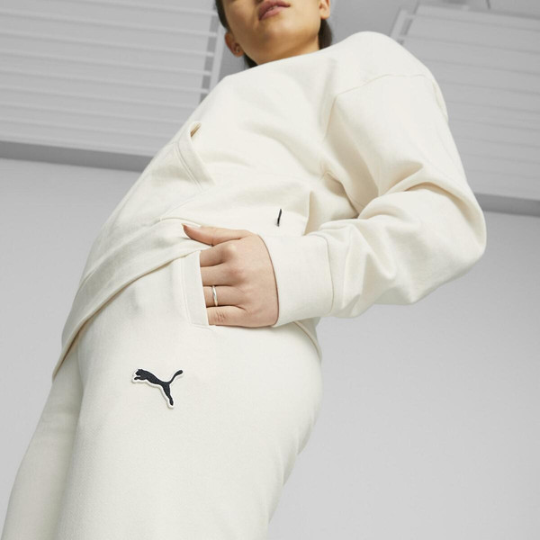 Jogging femme ESS blanc en coton Puma