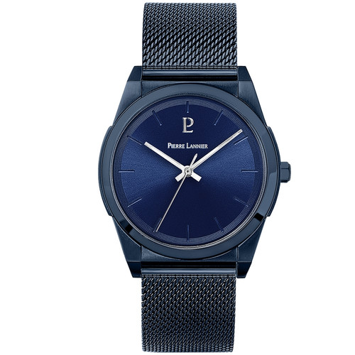 Pierre Lannier - Montre pour homme 214K468 avec bracelet en acier bleu - Promos montres