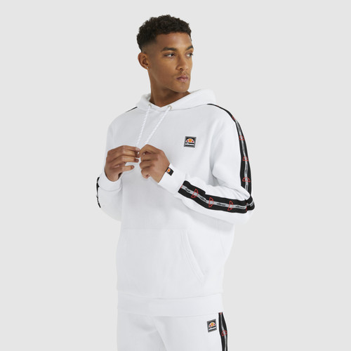 Ellesse Vêtements - Sweat à capuche blanc en polycoton STEFAN - Vêtement de sport  homme