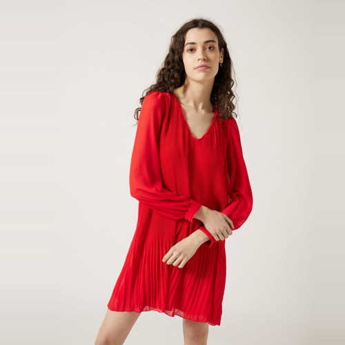 Naf Naf - Robe courte avec détail au col - Robes courtes femme rouge