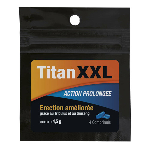 Titan XXL Erection prolongée 4 comprimés Labophyto Beauté