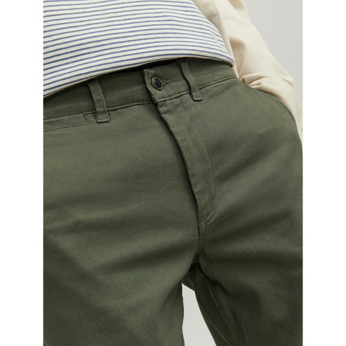 Pantalon chino Slim Fit Marron clair vert en coton Pantalon homme
