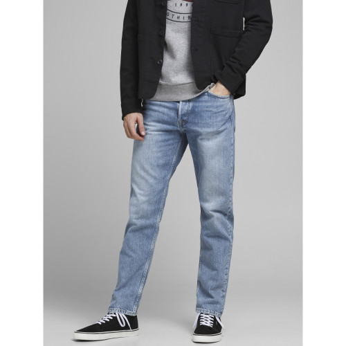 Jack & Jones - Jean à coupe ample Relaxed Fit Bleu en coton Felix - Sélection Mode Fête des Pères La Mode Homme