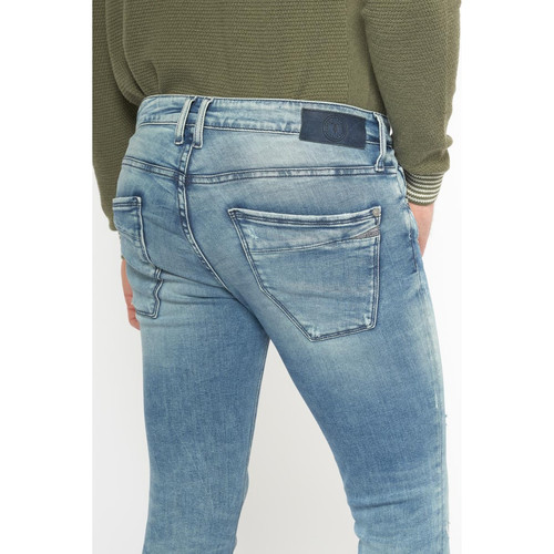 Jeans Power skinny 7/8ème jeans destroy bleu N°4 en coton Le Temps des Cerises
