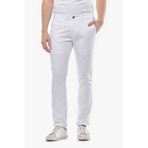 Pantalon Chino Slim Jas Blanc en coton Le Temps des Cerises