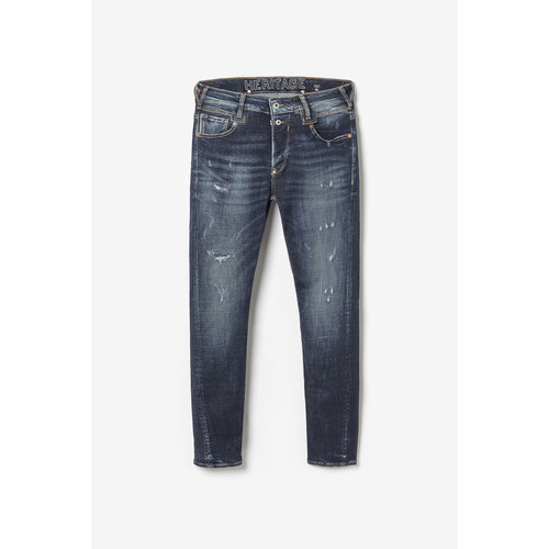 Jeans tapered 916, 7/8ème bleu en coton Myles Le Temps des Cerises