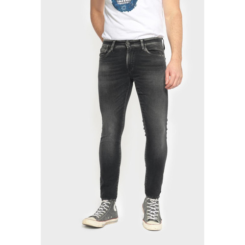 Jeans ajusté BLUE JOGG 700/11, longueur 34 noir en coton Ray Le Temps des Cerises LES ESSENTIELS HOMME