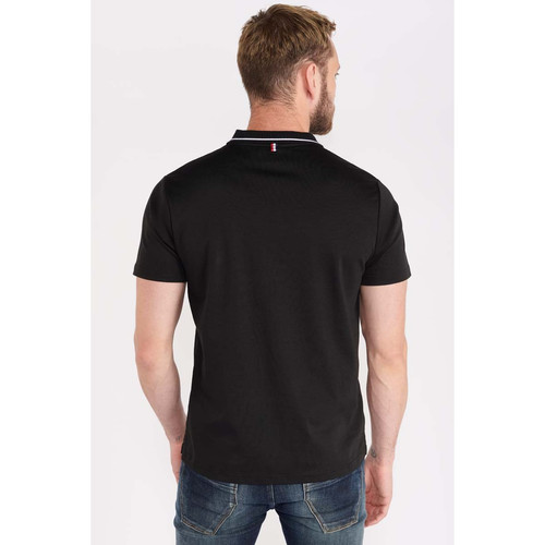 Polo Aron noir en coton T-shirt / Polo homme
