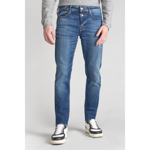 Jeans ajusté 600/17, longueur 34 bleu en coton Otto Le Temps des Cerises LES ESSENTIELS HOMME