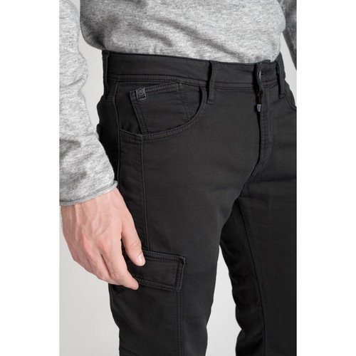 Pantalon army Jogg slim Andrew anthracite gris en coton Le Temps des Cerises