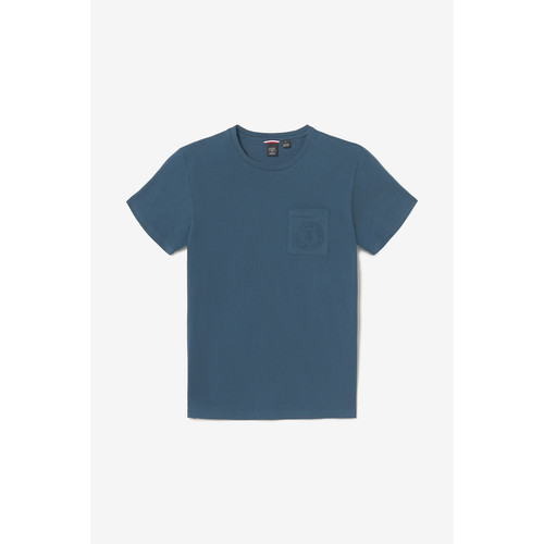 T-shirt Paia bleu canard en coton Le Temps des Cerises LES ESSENTIELS HOMME