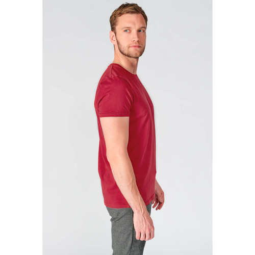 T-shirt Brown bordeaux rouge en coton T-shirt / Polo homme
