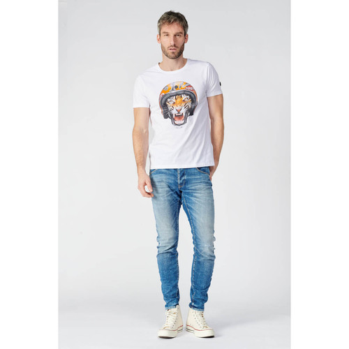 Tee-Shirt CORKI blanc en coton T-shirt / Polo homme