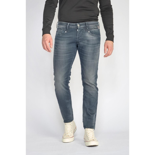 Jeans ajusté stretch 700/11, longueur 33 bleu en coton Karl Le Temps des Cerises LES ESSENTIELS HOMME