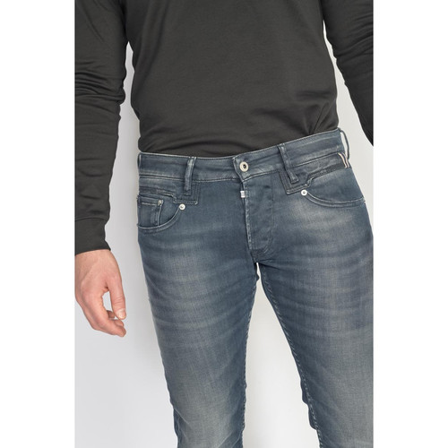 Jeans ajusté stretch 700/11, longueur 33 bleu en coton Karl Le Temps des Cerises