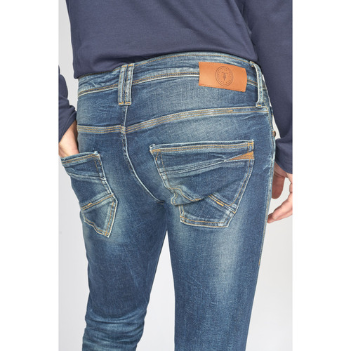 Jeans ajusté stretch 700/11, longueur 33 bleu en coton Dylan Le Temps des Cerises LES ESSENTIELS HOMME