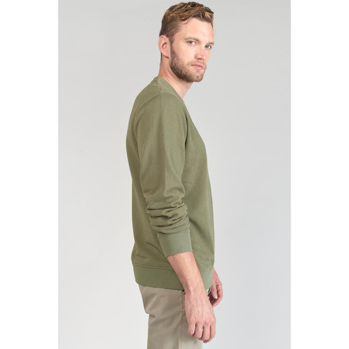 Sweat-Shirt RIOL vert en coton Le Temps des Cerises LES ESSENTIELS HOMME