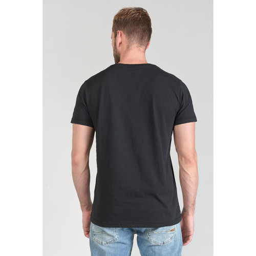 T-shirt Gregor noir imprimé en coton Le Temps des Cerises