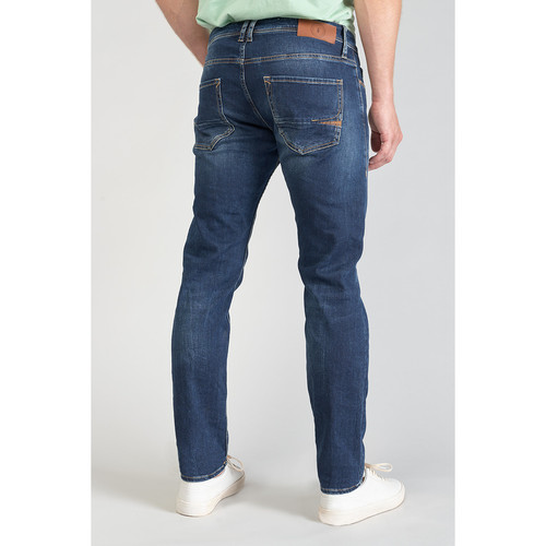 Jeans ajusté stretch 700/11, longueur 34 bleu en coton Dean Le Temps des Cerises LES ESSENTIELS HOMME